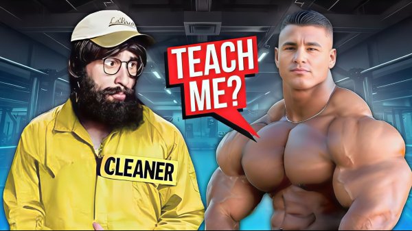 Уборщик мгновенно ставит на место самоуверенных бодибилдеров. Розыгрыш Анатолия в спортзале
