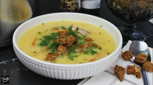 Идеальный гороховый суп пюре с дымком копченого мяса!