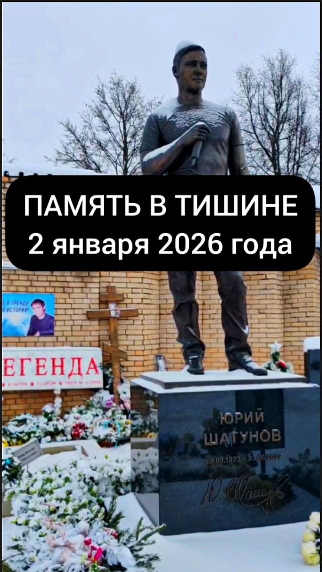 Взгляд на могилу Юрия Шатунова в первые дни Нового года #shorts #шатунов #2026 #ласковыймай смотреть онлайн