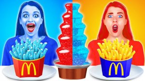 Горячий против Холодного шоколадный фонтан челлендж!