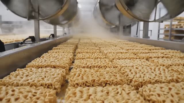 Как делают лапшу быстрого приготовления. смотреть онлайн