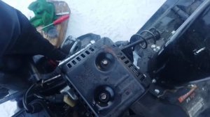 Снегоуборщик задымил после летнего простоя.. пробую раскоксовку.