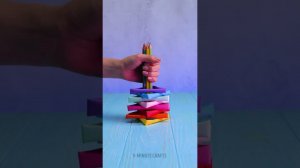 УДИВИТЕЛЬНОЕ РАДУЖНОЕ ИСКУССТВО  Яркие Поделки для Школы ️