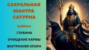Сакральная Мантра Сатурна. Суббота. Глубина. Очищение Внутренняя Опора