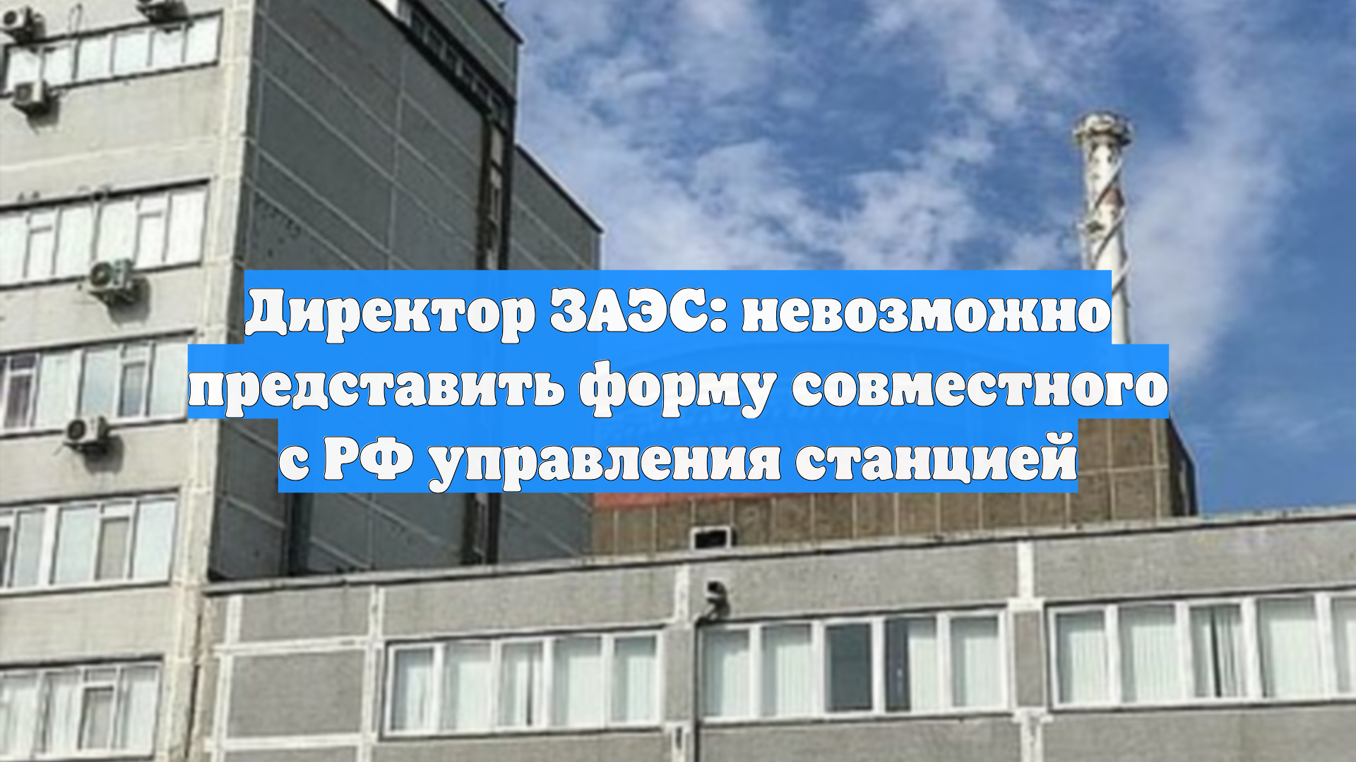 Директор ЗАЭС: невозможно представить форму совместного с РФ управления станцией
