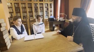 Интервью учеников школы с о. Дионисием