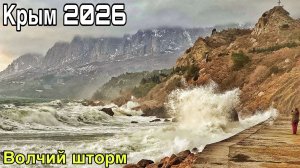 Волчий шторм сегодня обрушился на Крым! Стихия разбушевалась, дикие волны ломают забор. Крым 2026