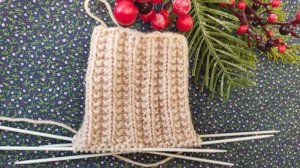 Необычно - красивая резинка для кругового вязания / шапки / носки / схема узора.