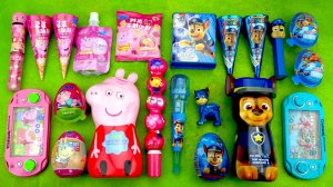 Распаковка и обзор конфет Щенячий патруль и Свинка Пеппа | Увлекательные конфетное видео