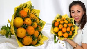 Сладкий заряд настроения в одном букете. Мандариновый букет своими руками