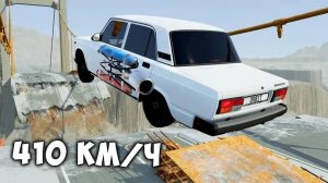 ВПЕРВЫЕ ПРОБУЮ ПЕРЕЛЕТЕТЬ ОГРОМНЫЙ РАЗРУШЕННЫЙ МОСТ НА МАКСИМАЛЬНОЙ СКОРОСТИ В BEAM NG DRIVE