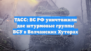 ТАСС: ВС РФ уничтожили две штурмовые группы ВСУ в Волчанских Хуторах