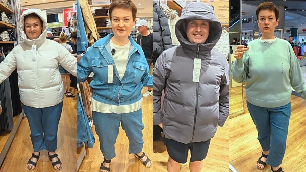 Вован РАСКРУТИЛ меня на очередной ПОДАРОК) Выбираем ПУХОВИКИ в Uniqlo Таиланд. Примерка ШОППИНГ Влог