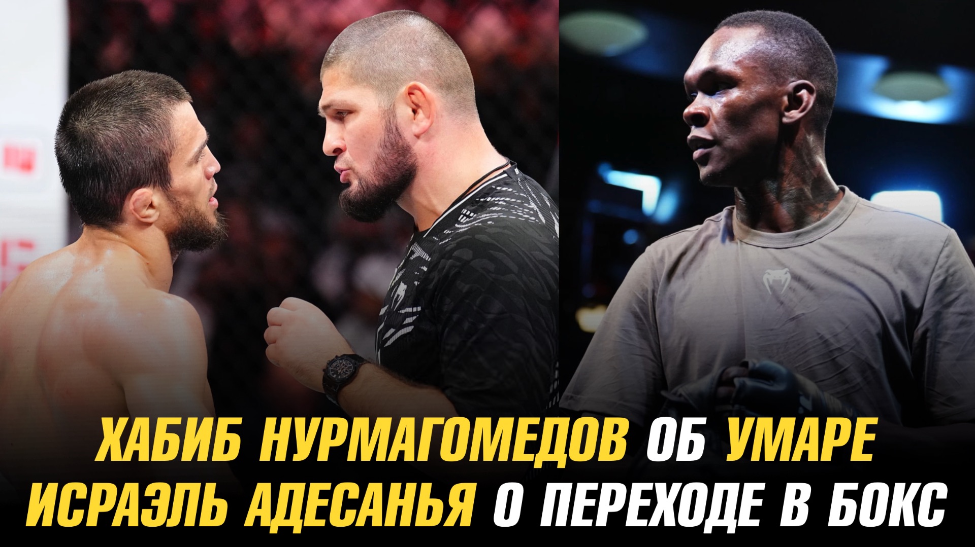 Хабиб Нурмагомедов об Умаре / Исраэль Адесанья о переходе в бокс смотреть онлайн