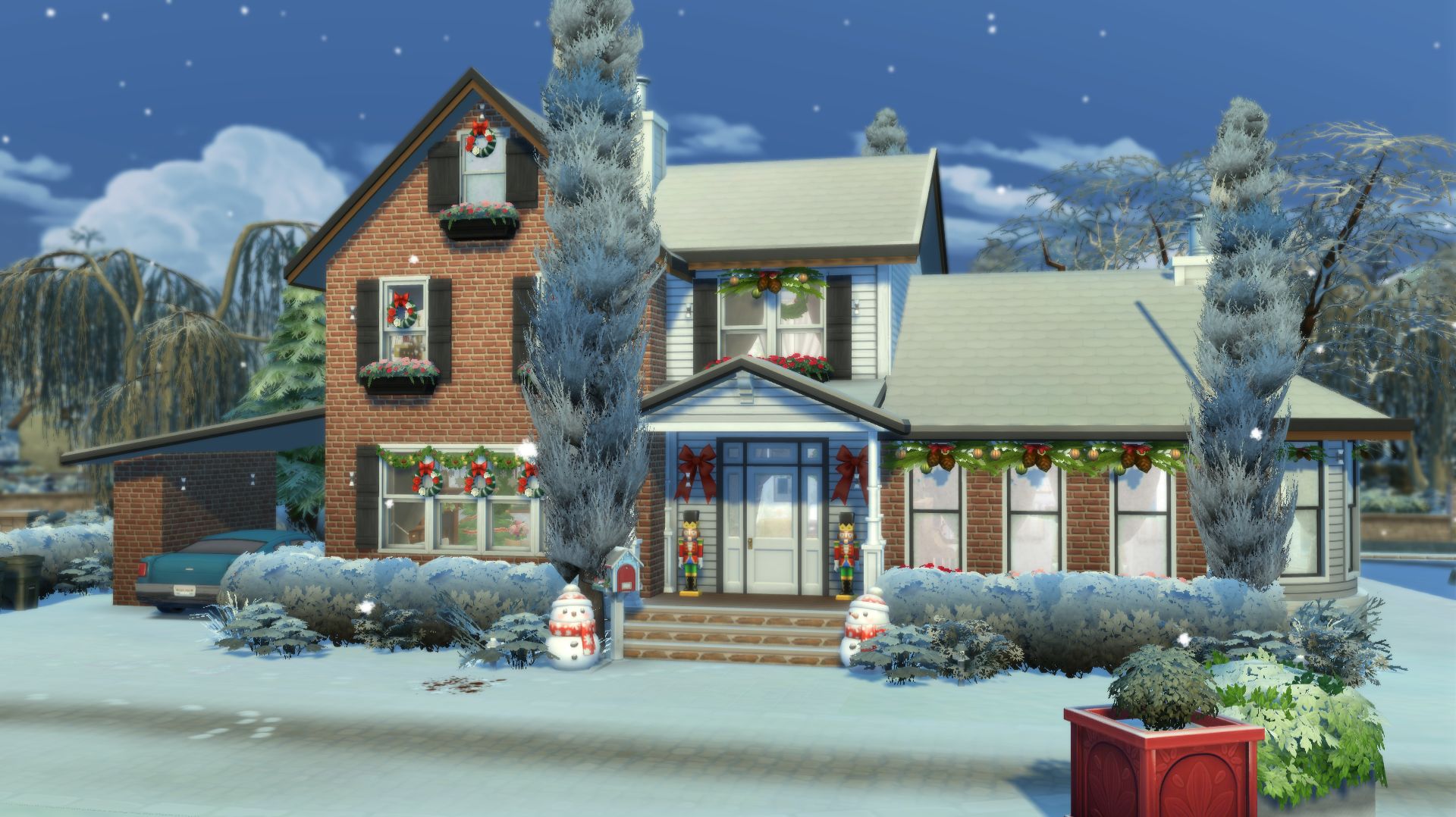 Я построила Рождественский дом / Строительство Симс 4 / Christmas House The Sims 4