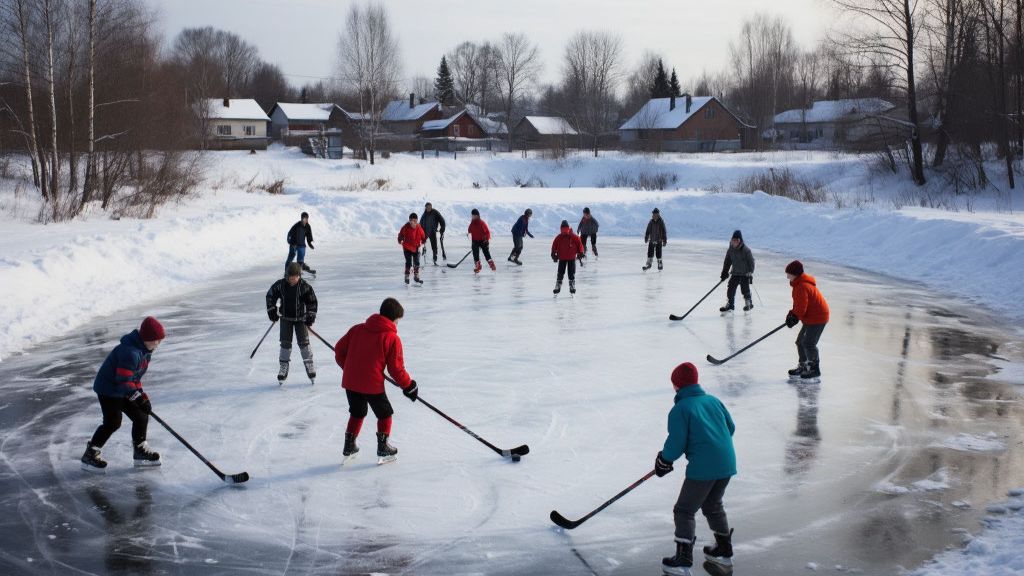 Вспоминаю как развлекались дети зимой в 90-е годы 🏒🥅⛸️ Зимние забавы игры после школы 🔴 Хоккей