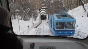 Киевский фуникулёр. Спуск на Подол. Декабрь 2012.