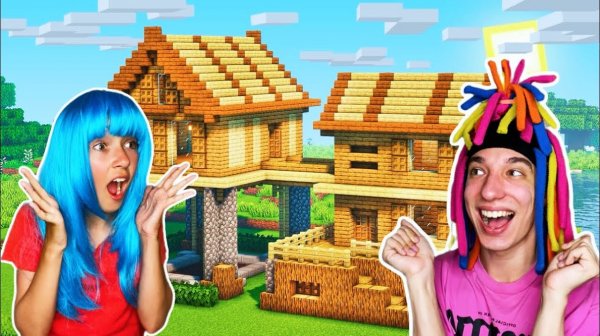 КИТАЙКА ИГРАЕТ В МАЙНКРАФТ И СТРОИТ ДОМ С КСЕХАО!