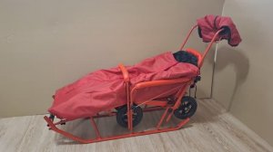 ч.2 Специальные санки для детей и взрослых с ДЦП красного цвета