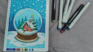 Заполняю адвент-раскраску😊 Рождественский шар 🎄