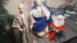 Рождественский вертеп. Одежда и обувь для фигурок Девы Марии, Иосифа и Архистратига Гавриила