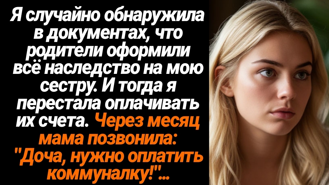 Жизненные Истории/Я случайно обнаружила в документах, что родители оформили всё наследство на мою се смотреть онлайн