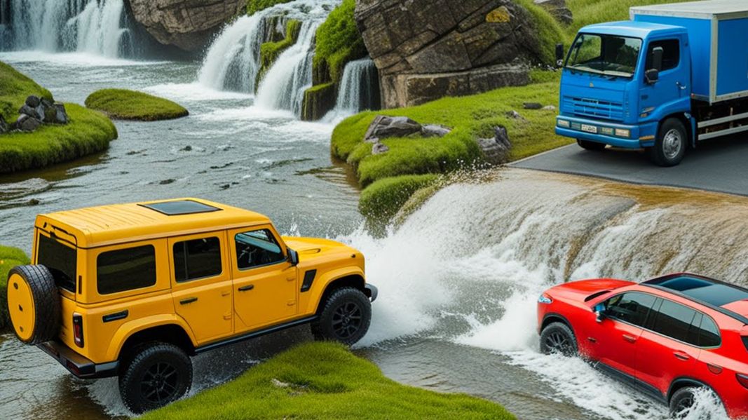 Автомобили против быстро текущей реки - Выбоина против автомобиля 😱 | BeamNG.Drive|Бемиджи Драйв смотреть онлайн