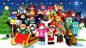 ОТМЕТИЛ НОВЫЙ ГОД (вместе с жителями в майнкрафте)