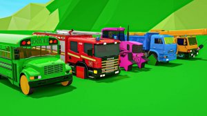 Мультяшки про машинки Колёса на автобусе Детские футбольные мячи и школьный автобус Детские песни