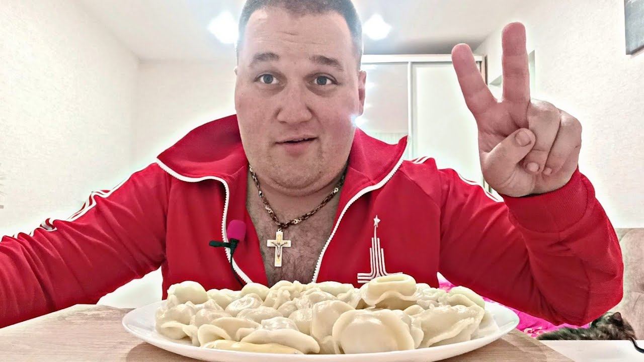 МУКБАНГ ПЕЛЬМЕНИ с майонезом и кетчупом / ОБЖОР ПЕЛЬМЕНИ / MUKBANG DUMPLINGS EATING смотреть онлайн