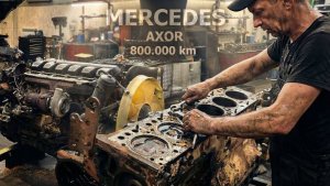 Mercedes OM457. Маленькая деталь - дорогой ремонт. Разборка и замена двигателя