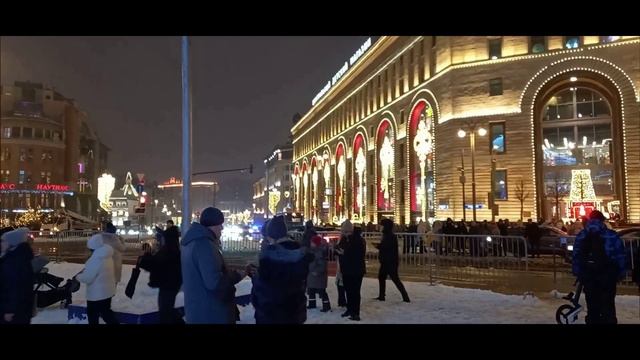 Москва  новогодняя 2026  Рождественка , Лубянская площадь, Никольская
