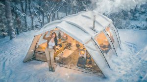 Новогодний глэмпинг в заснеженных горах в роскошной люксовой палатке