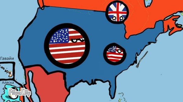 История США на карте/The history of the USA on the map./