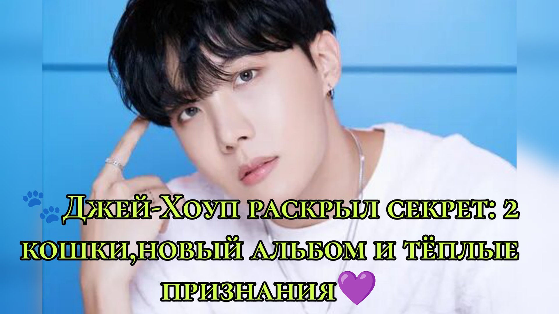 🐾 Джей-Хоуп раскрыл секрет: две кошки, новый альбом и тёплые признания 💜 смотреть онлайн