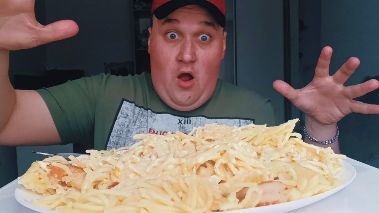 МУКБАНГ ПАСТА с морепродуктами / ОБЖОР ПАСТА с креветками / MUKBANG Shrimp pasta смотреть онлайн