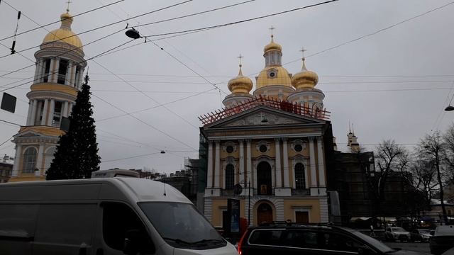 Санкт-Петербург. Прогулки по городу. Владимирский Собор, станции метро Владимирская и Достоевская. смотреть онлайн