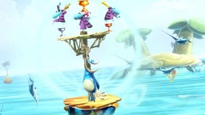 Прохождение игры Rayman Legends, 5 этап главы Вечеринка живых мертвецов. Гло-Гло, версия 8-бит