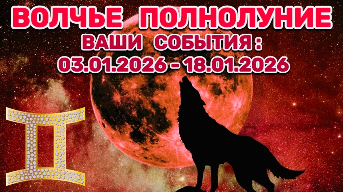 БЛИЗНЕЦЫ: "СОБЫТИЯ от ПОЛНОЛУНИЯ с 3 по 18 ЯНВАРЯ 2026 года"!!! смотреть онлайн