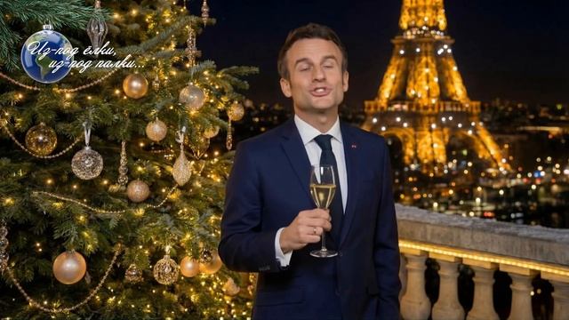 Поздравление с Новым годом от Эмманюэля Макрона смотреть онлайн