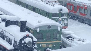 Экспонаты с рижского вокзала музея на мосту на станции Коптево