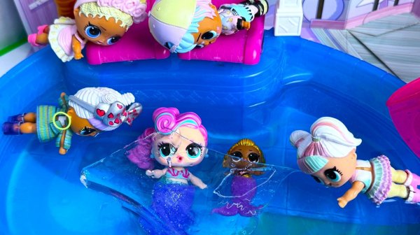 КАК СПАСТИ РУСАЛОЧЕК🧜♀️😱 ИЗ ЛЕДЯНОГО БАССЕЙНА💦 куклы ЛОЛ сюрприз мультик