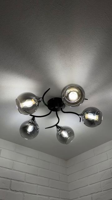 Люстра Sorriso 4105-5 черная + хром смотреть онлайн