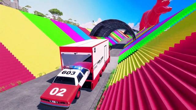 Красочный МУЛЬТИК ПРО ПОЛИЦЕЙСКИЕ МАШИНКИ. Детское видео с машинками. Мигалки и сирены для ДЕТЕЙ. смотреть онлайн