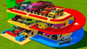 Машинки летают и прыгают! Развивающие мультики Машины помощники. Мультфильмы про машинки