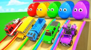 Мультяшки про машинки - Колёса в форме футбольного мяча, обучающие видео - Детские стишки и песни