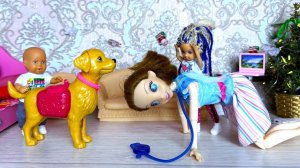 КАК МАМА ПОМЕНЯЛАСЬ ТЕЛАМИ С СОБАКОЙ🤣🤣🤣 Катя и Макс веселая семейка куклы Барби мультик Даринелка