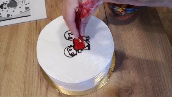 Торт на годовщину свадьбы Love is ... .