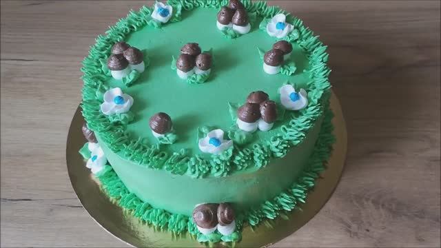 Выравнивание торта Торт ПОЛЯНА С ГРИБАМИ смотреть онлайн