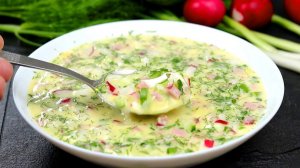 Запомните этот рецепт! Очень вкусненькая ОКРОШКА на сыворотке.